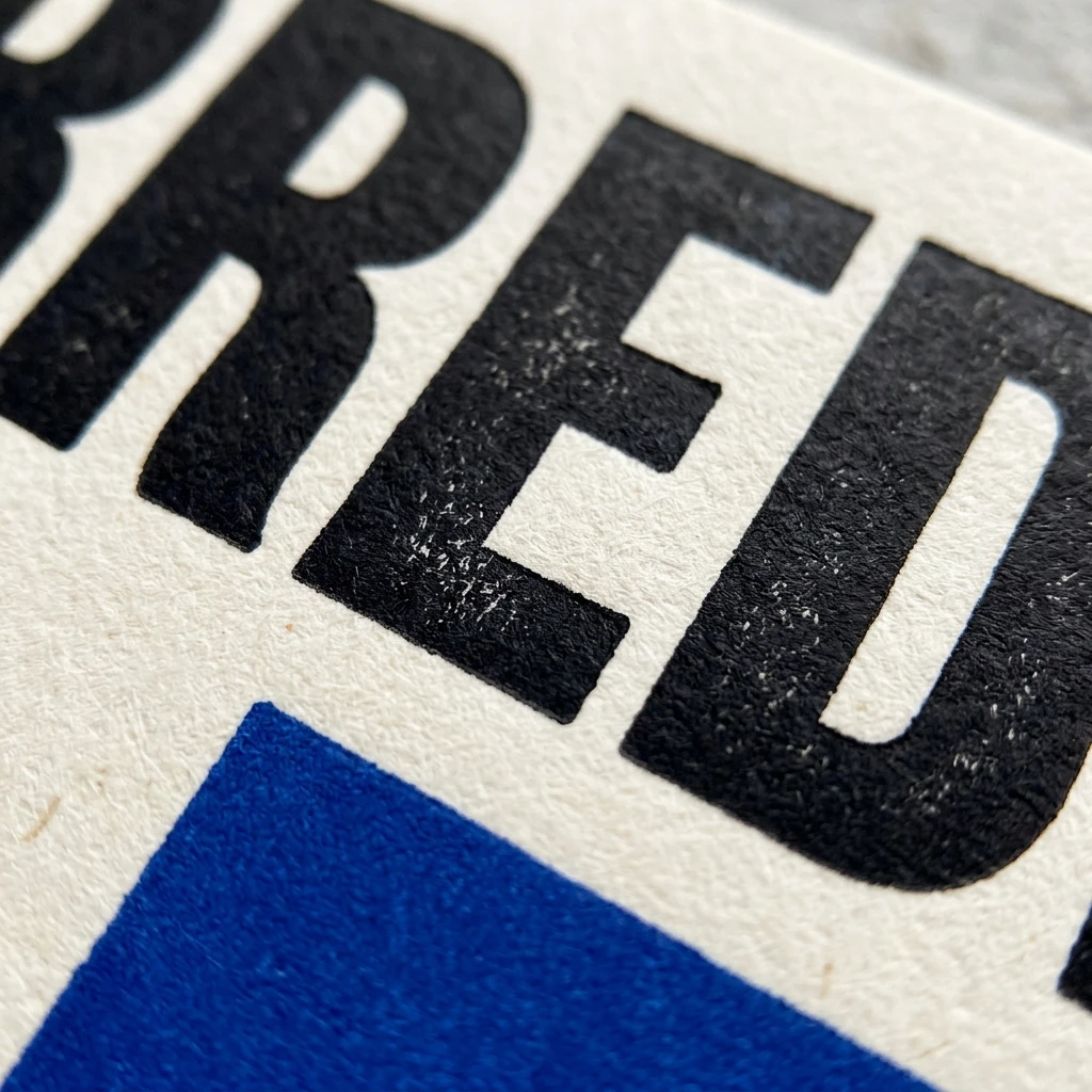 Campaign detail — close-up typographic texture