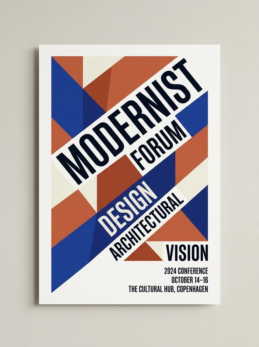 Campaign primary artwork — bold geometric poster composition